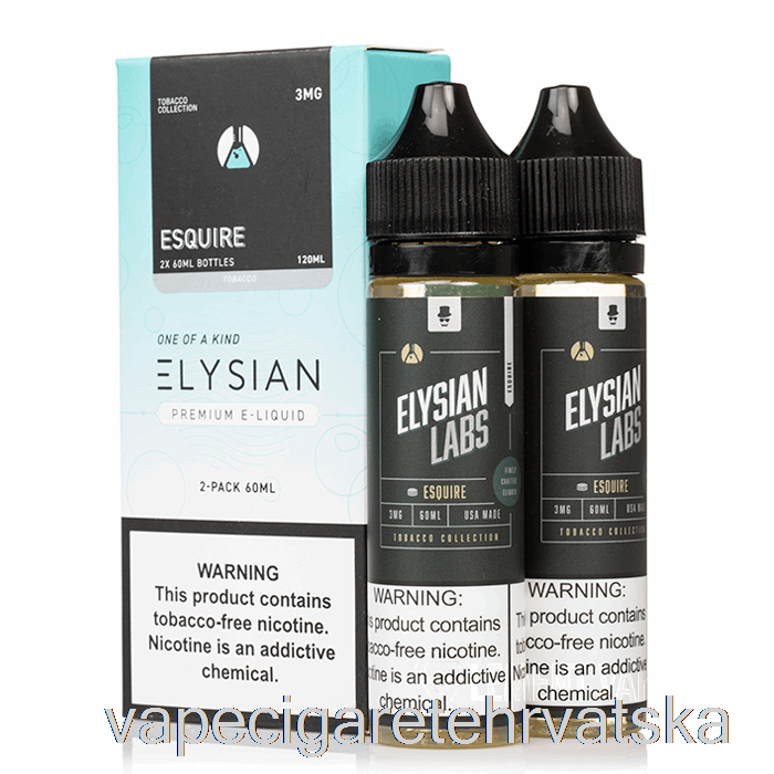 Vape Cigarete Esquire - Elysian Labs - 120ml 0mg